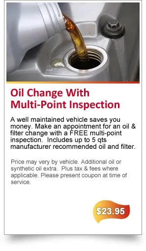 Car or Truck Oil Change Coupon