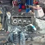 Car or Truck Engine Disassembled